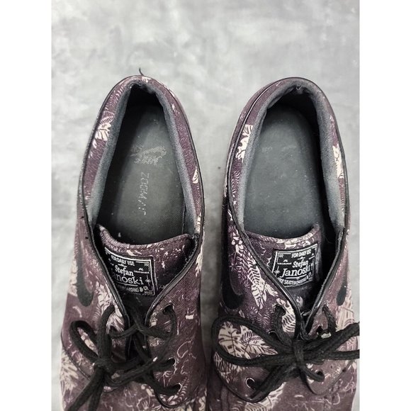NIKE Stefan Janoski Max SB Zoom Air‎ Skateboard Sneakers Brown White Floral 12 - Picture 7 of 16